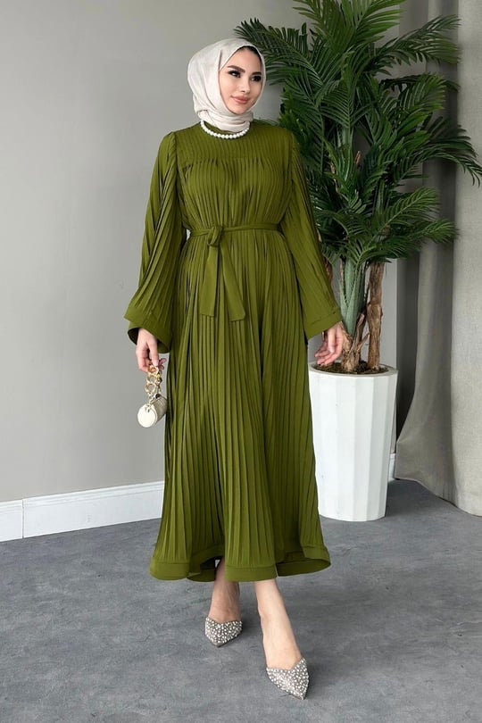 Pleated Maxi