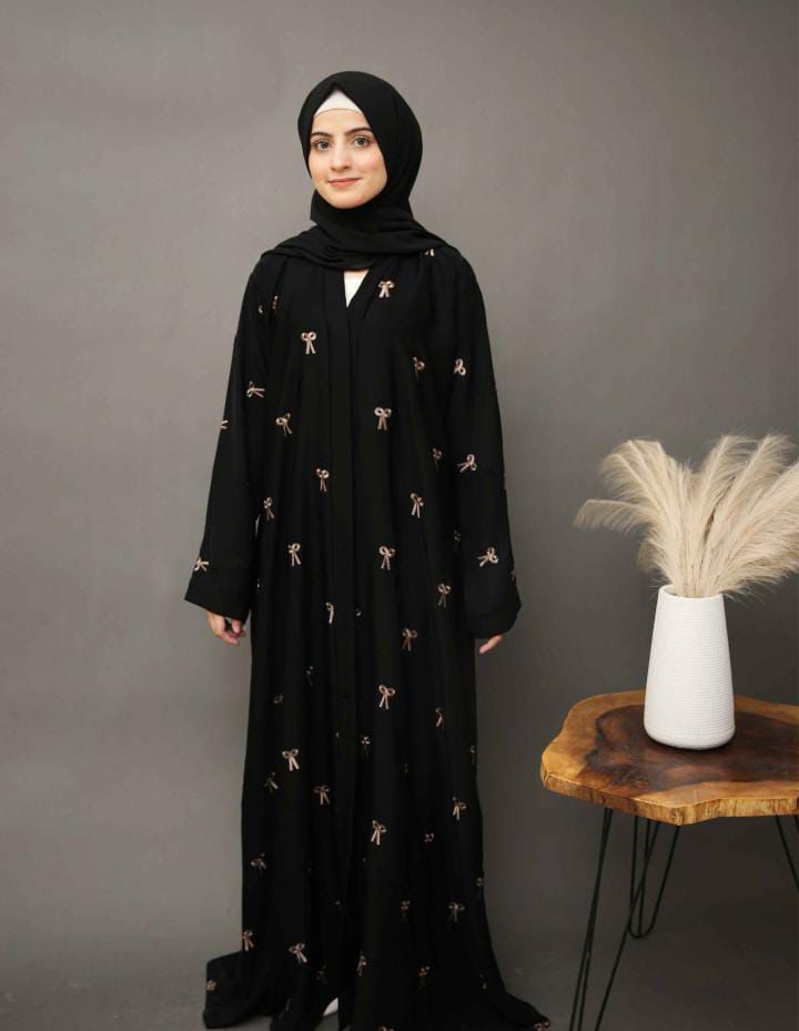 Bow Embroidery Abaya I Timeless Elegance by Joylo