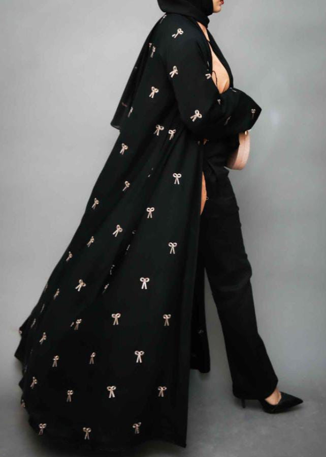 Bow Embroidery Abaya I Timeless Elegance by Joylo