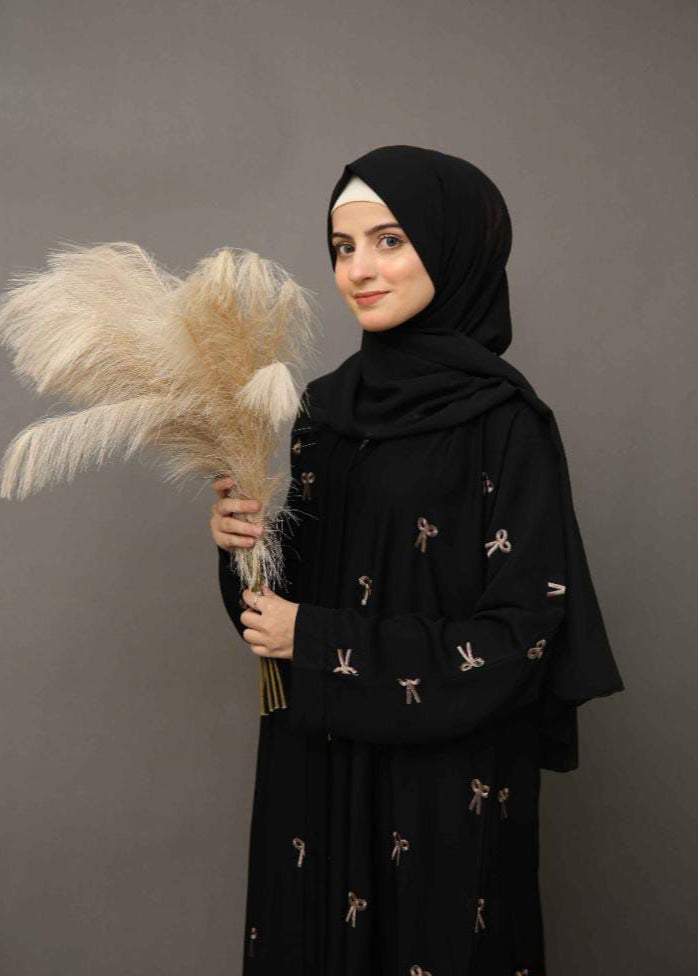 Bow Embroidery Abaya I Timeless Elegance by Joylo