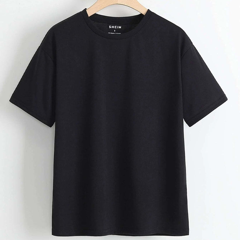 Classic Comfort - Black Half Sleeve T-Shirt