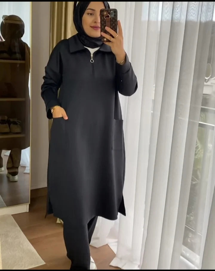 Front Pocket Style 2 Pcs Warm Winter Outfit