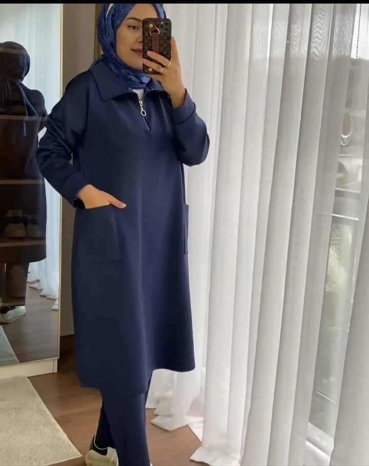 Front Pocket Style 2 Pcs Warm Winter Outfit