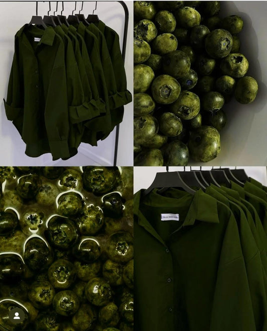 Olive button down shirt