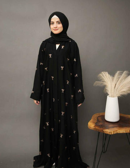 Bow Embroidery Abaya I Timeless Elegance by Joylo