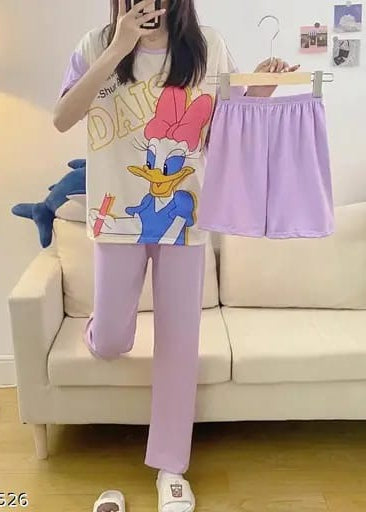 Pack of 3 Soft Jersey Night Suits