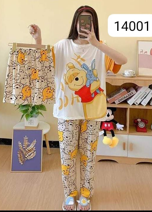 Pack of 3 Soft Jersey Night Suits