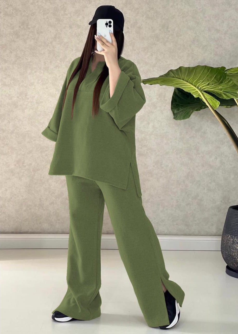 Winter Oversized Bottom Cut Tracksuit