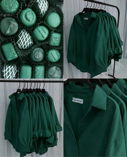 Dark green button down shirt