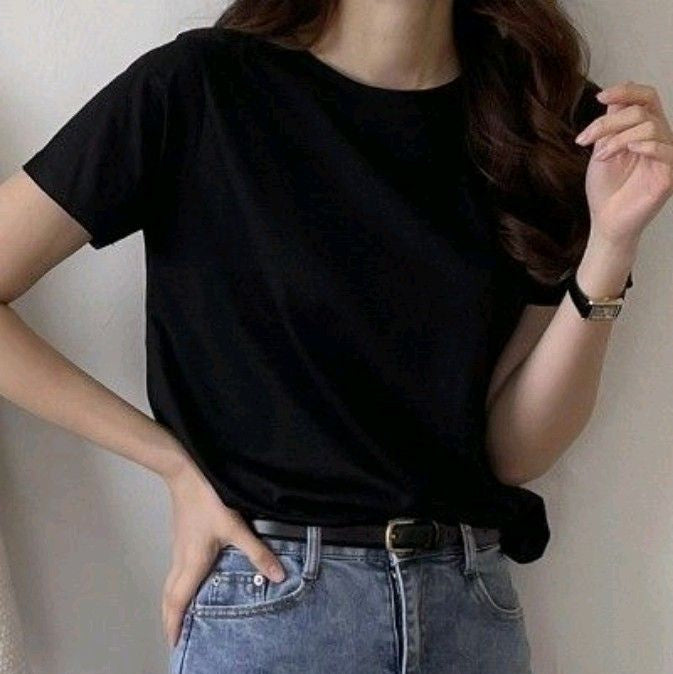 Classic Comfort - Black Half Sleeve T-Shirt