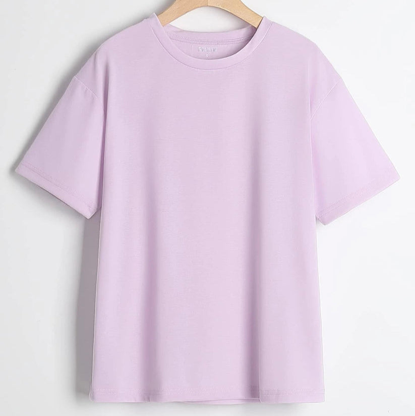 Classic Comfort - Lilac Purple Half Sleeve T-Shirt